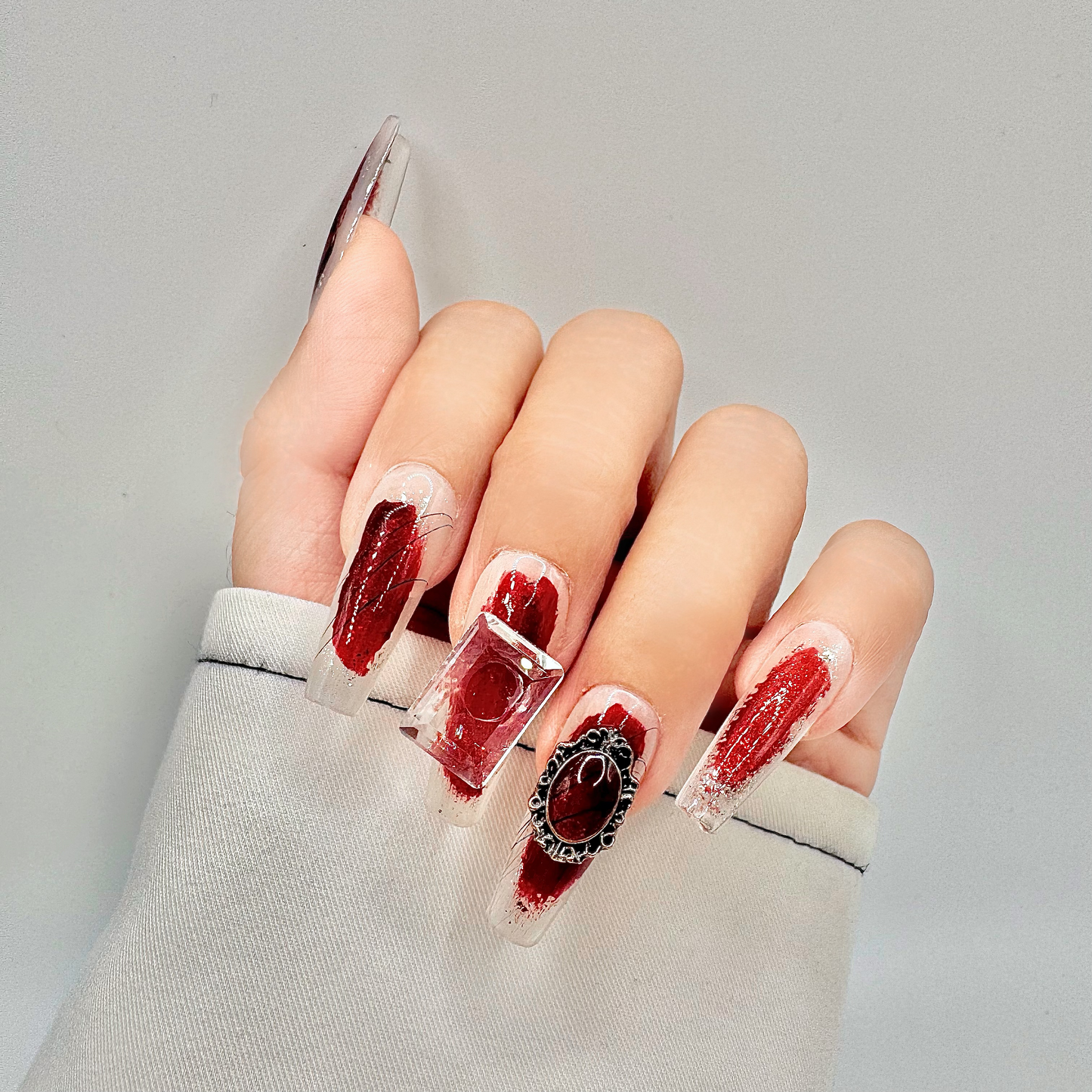 YOLO 11 The Crimson Butterfly Reusable Press-ON Nails